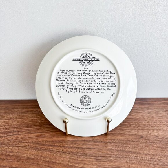 1982 Rockwell “Merrie Englande” Collector Plate – Limited Vintage - Picture 4 of 5